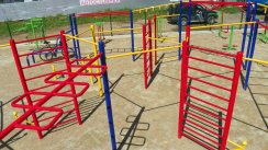 Площадка для воркаута в городе Новосибирск №2358 Средняя Современная фото